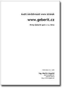 GEBERIT – analýza a audit návštěvnosti webu